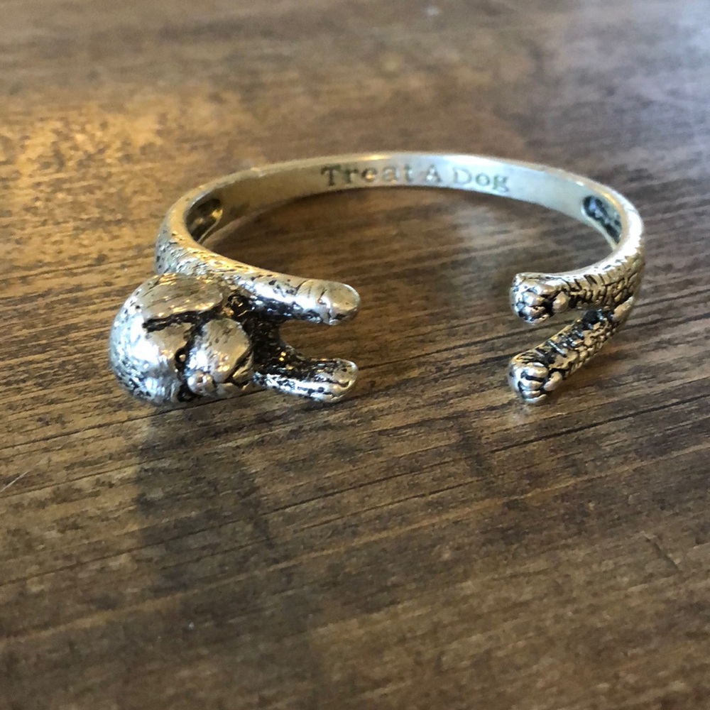 Silver Shih Tzu/dog bracelet